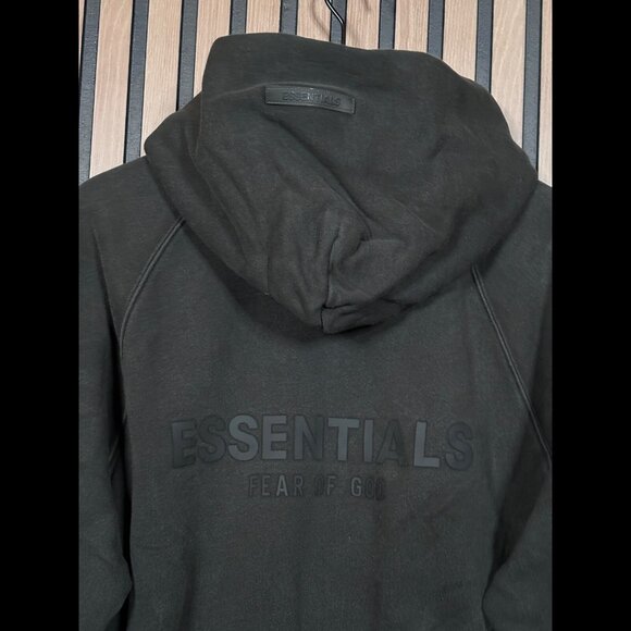 Fear of God Hoodie Small Men Black Essentials Fleece Pullover Relaxed Streetwear - Picture 2 of 8